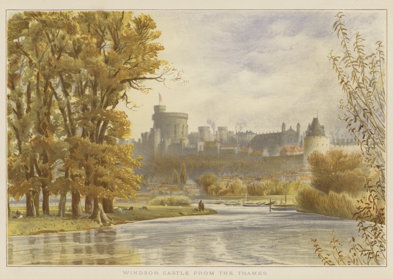 Windsor Castle vanaf de Theems door English School