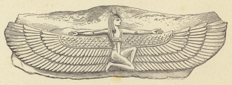 Egyptische vliegende figuur door French School