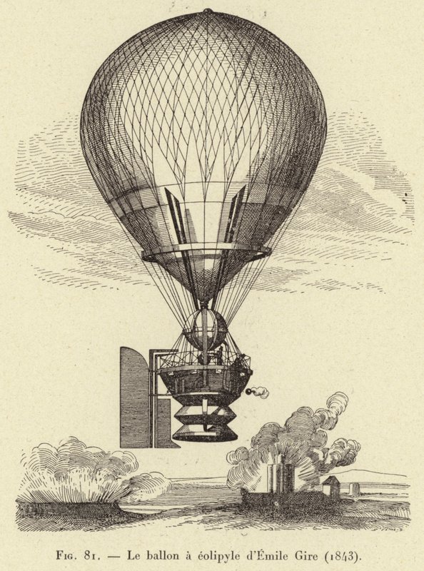 De eolipyle ballon van Emile Gire (1843) door French School