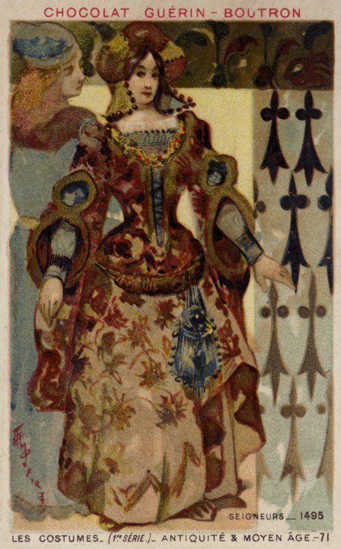 Heer en dame, 1495 door French School