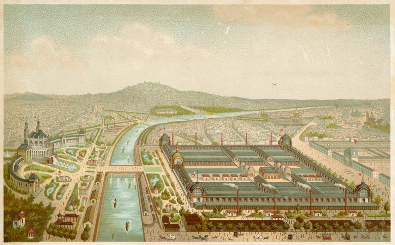 Locatie van de Exposition Universelle, Parijs door French School