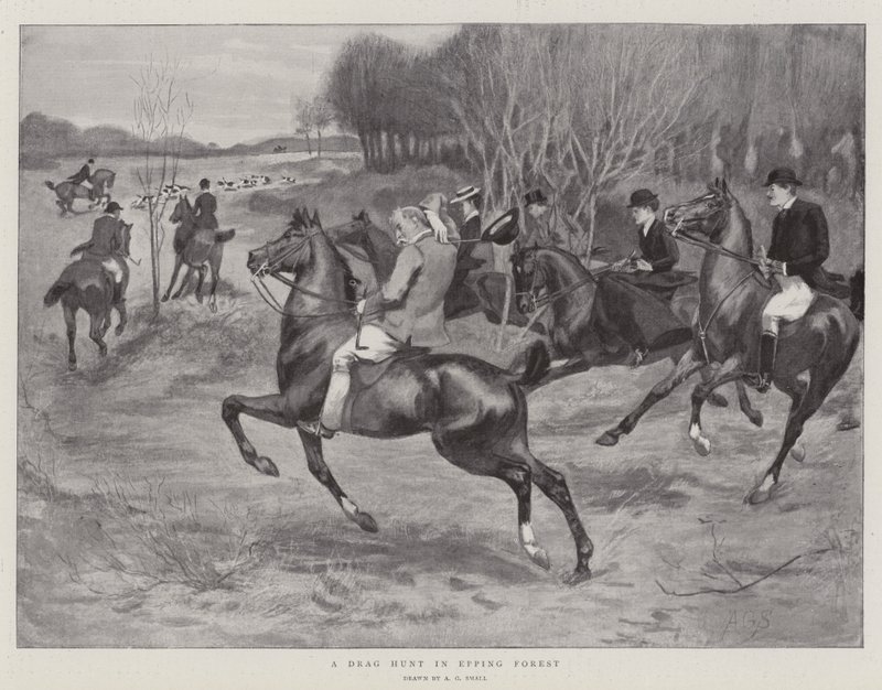 Een drag hunt in Epping Forest door A. G. Small