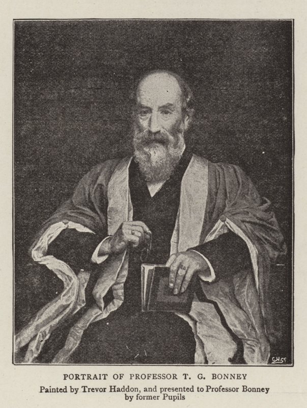 Portret van Professor T G Bonney door A. Trevor Haddon