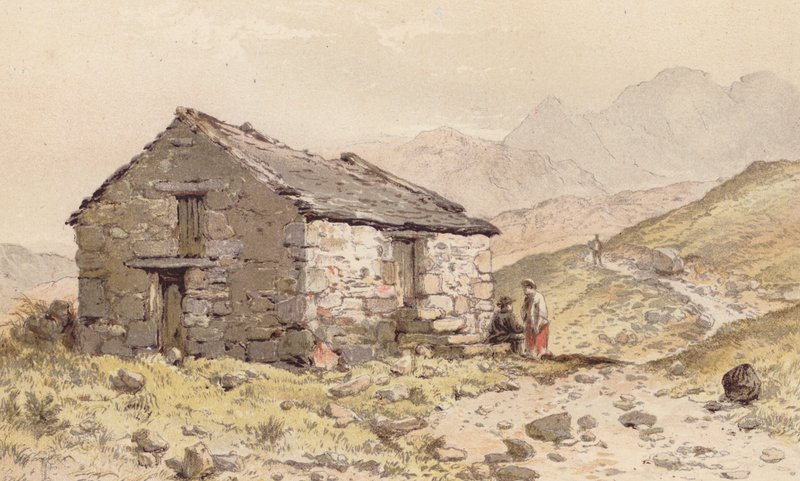 Hut bij Gorphwysfa, Noord-Wales door Aaron Edwin Penley