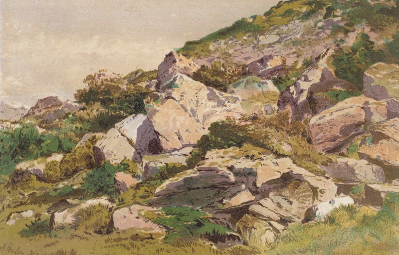 Studie van stenen aan de noordkant van Taliaris, nabij Llandeilo, Zuid-Wales door Aaron Edwin Penley