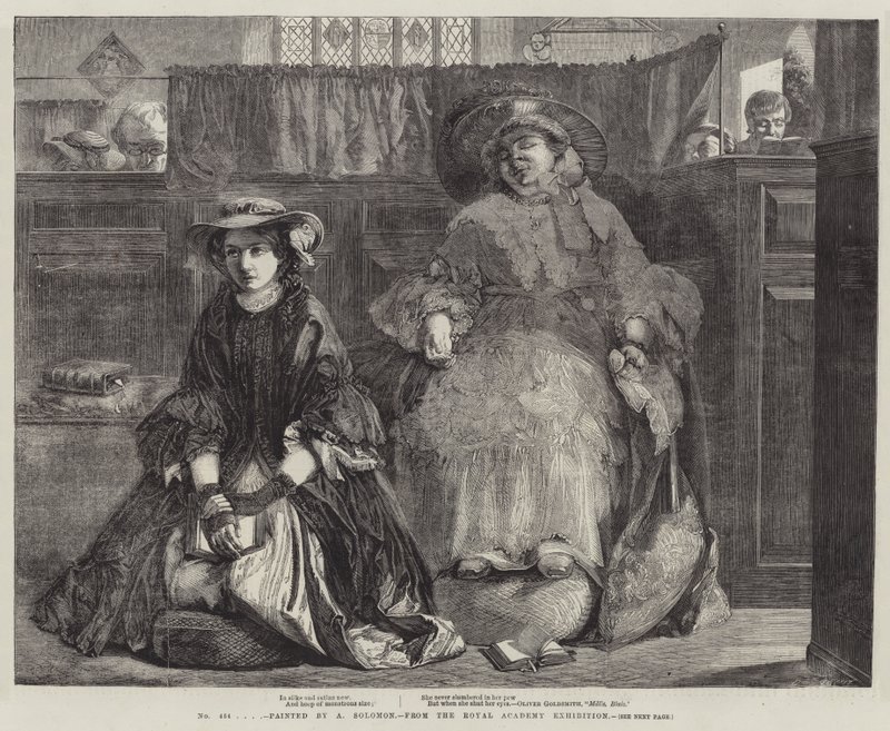 Tentoonstelling van de Koninklijke Academie door Abraham Solomon