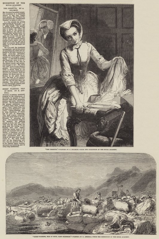 Tentoonstelling van de Koninklijke Academie door Abraham Solomon