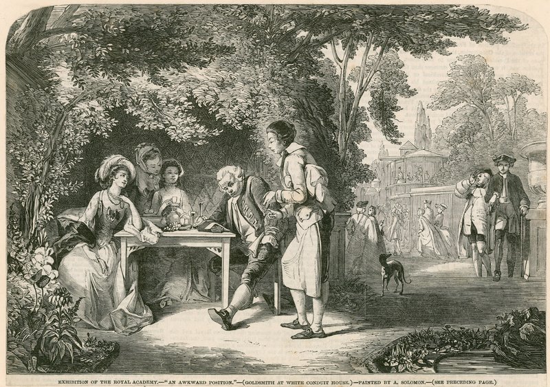 Goudsmid bij het White Conduit House, Islington, Londen door Abraham Solomon