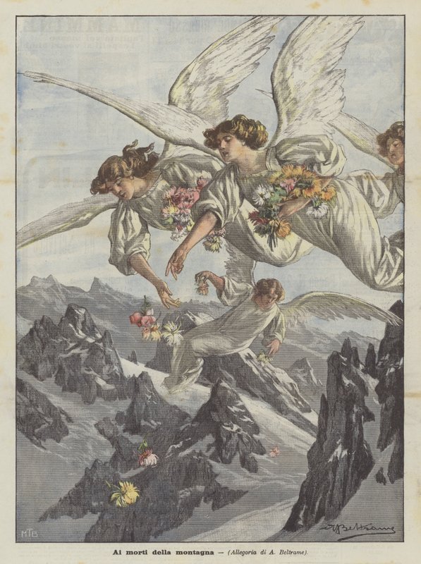 Aan de doden van de berg door Achille Beltrame