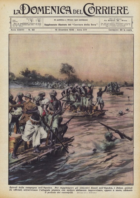 Episodes van de campagne in Ogaden door Achille Beltrame