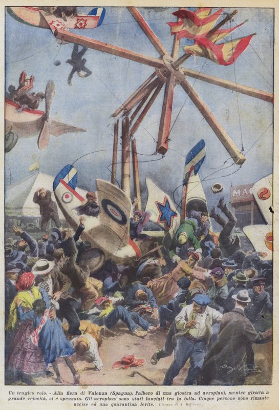 Een tragische vlucht door Achille Beltrame