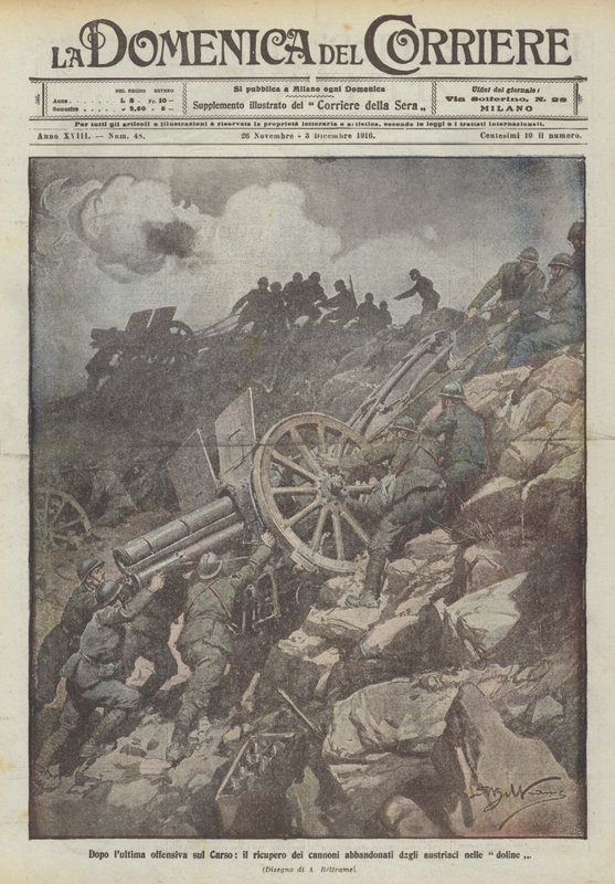 Na het laatste offensief op de Karst, het terughalen van de door de Oostenrijkers achtergelaten kanonnen in de dolines door Achille Beltrame