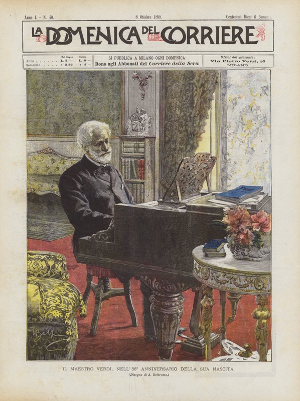 Maestro Verdi, op de 86e verjaardag van zijn geboorte door Achille Beltrame