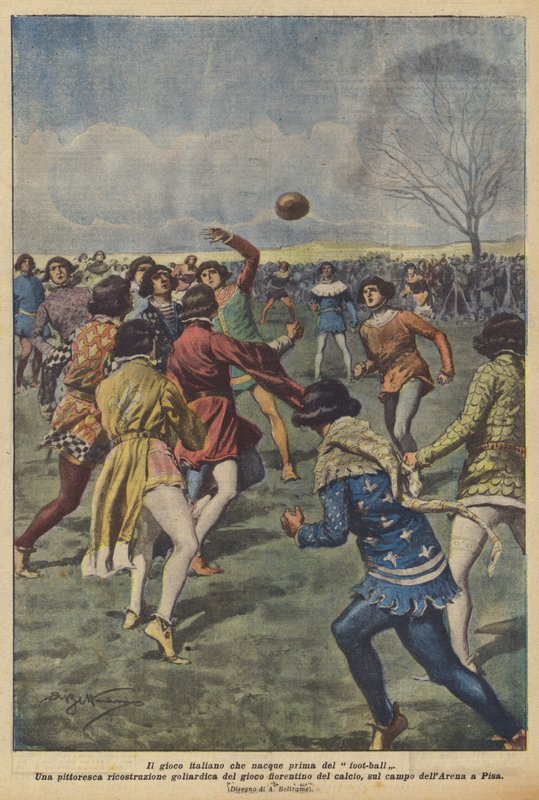 Het Italiaanse spel dat vóór het voetbal ontstond door Achille Beltrame