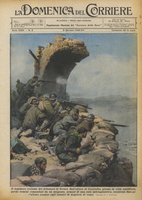 Het stralende heldendom van de verdedigers van Teruel door Achille Beltrame