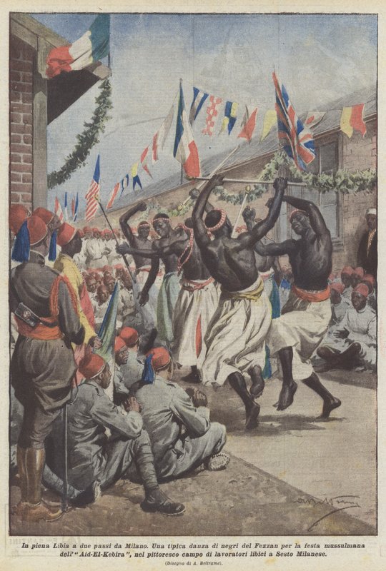 In volle Libië, op een steenworp afstand van Milaan door Achille Beltrame