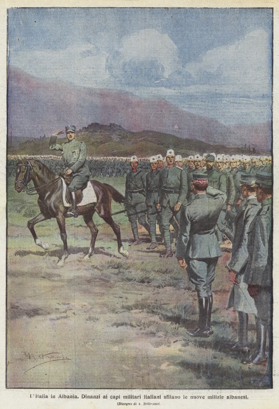 Italië in Albanië door Achille Beltrame