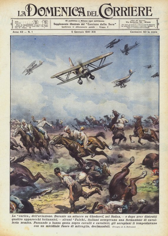 De aanval van de luchtmacht door Achille Beltrame