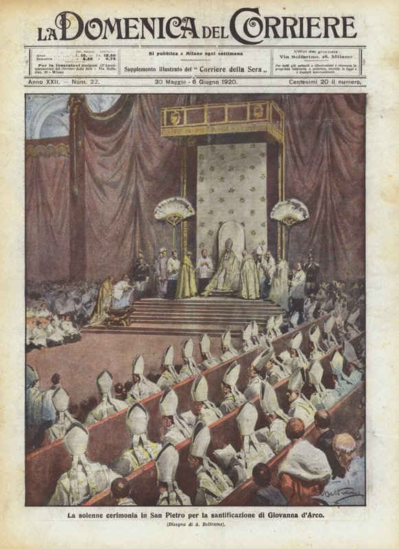 De plechtige ceremonie in de Sint-Pietersbasiliek voor de heiligverklaring van Jeanne d