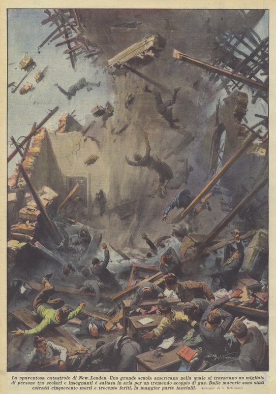 De verschrikkelijke ramp van New London door Achille Beltrame