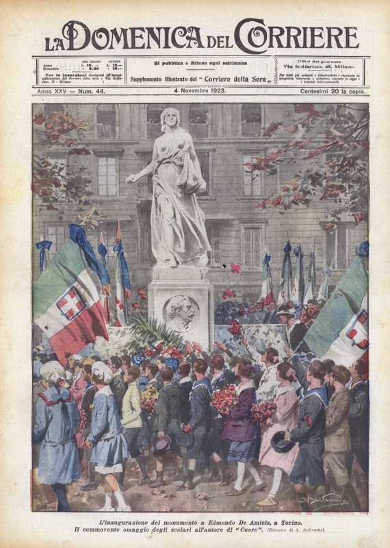 De inwijding van het monument voor Edmondo De Amicis in Turijn door Achille Beltrame