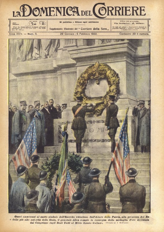 Amerikaanse eer aan het heilige symbool van het overwinnende leger door Achille Beltrame