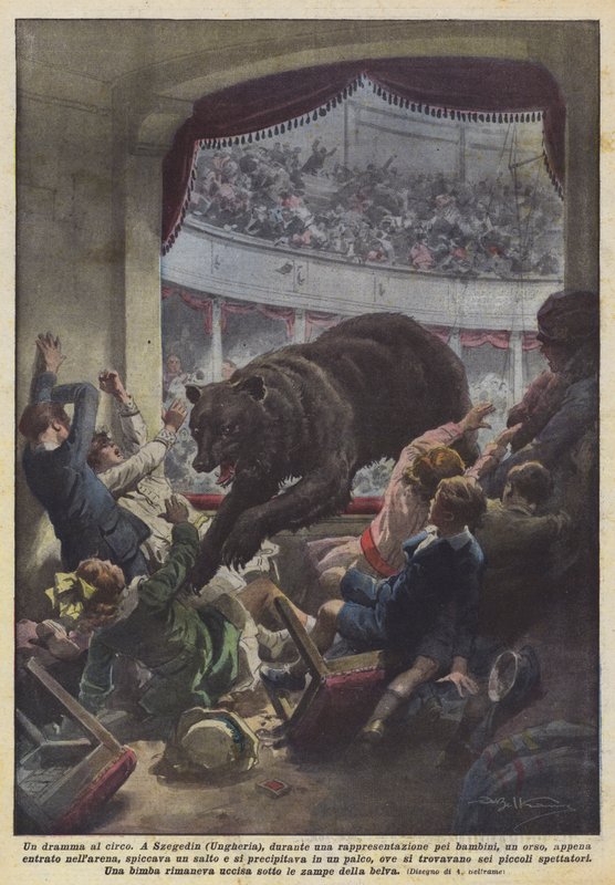 Een drama in het circus door Achille Beltrame