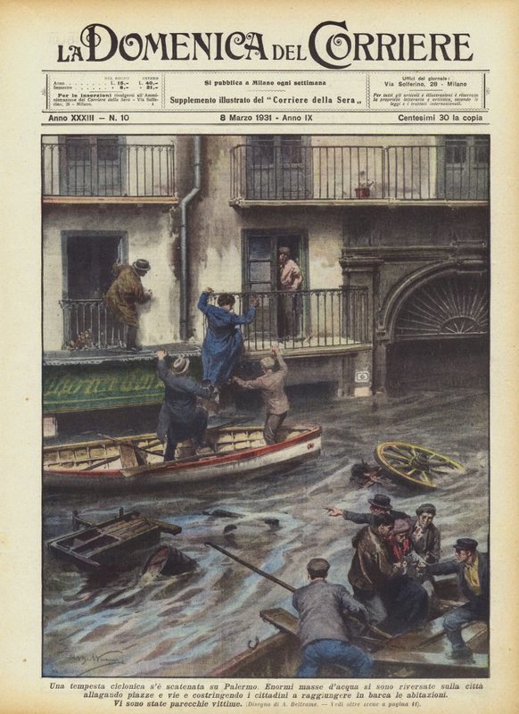 Een cyclonische storm barstte los over Palermo door Achille Beltrame