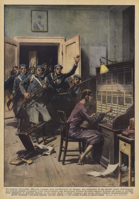 Een unanieme telefoniste door Achille Beltrame