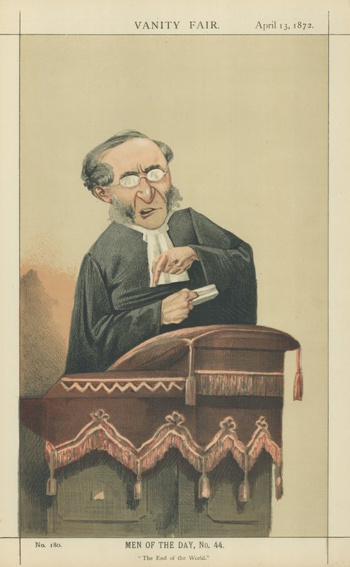 Dominee John Cumming (kleurenlitho) door Adriano Cecioni