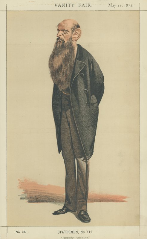 Sir Wilfrid Lawson (kleurenlitho) door Adriano Cecioni