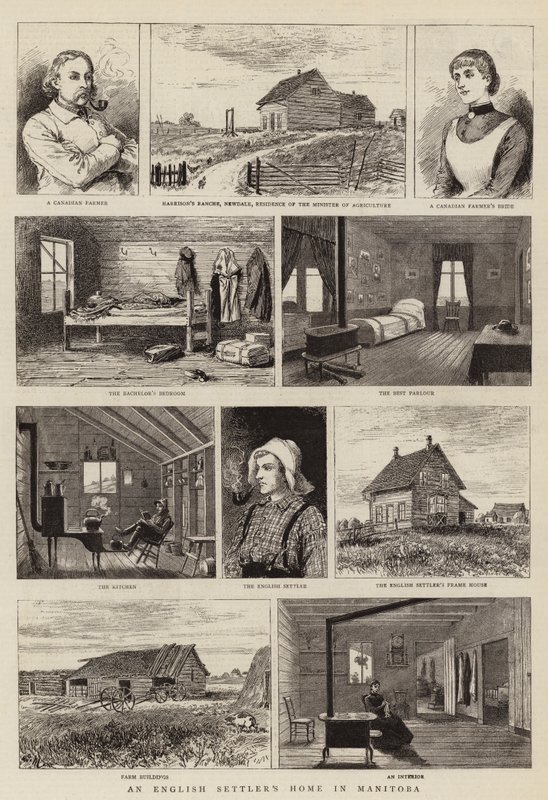 Het Huis van een Engelse Kolonist in Manitoba door Adrien Emmanuel Marie