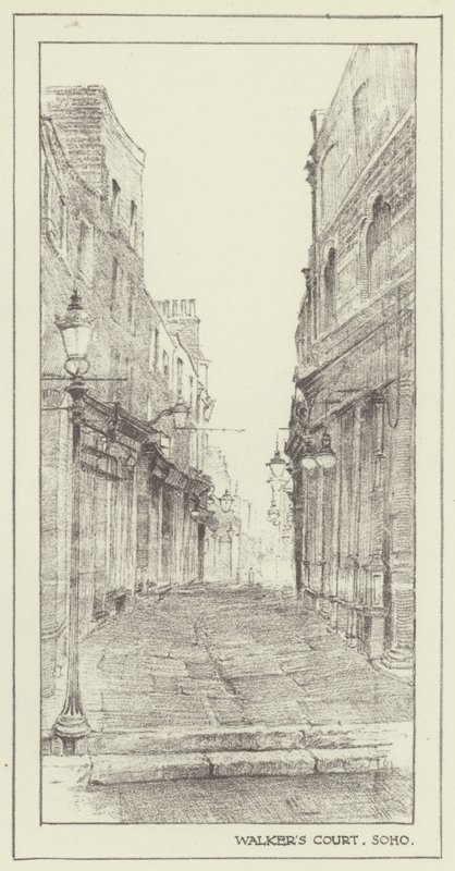 Walkers Court, Soho door Alan Stapleton
