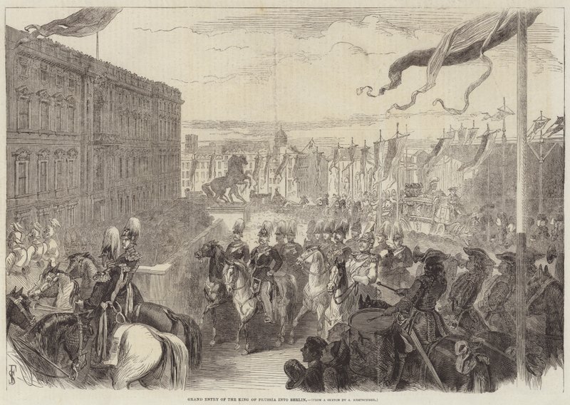 Grote Intocht van de Koning van Pruisen in Berlijn door Albert Kretschmer