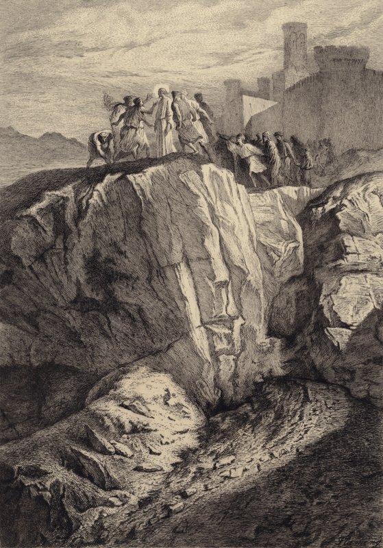Jezus uit Nazareth verdreven door after Albert Robida