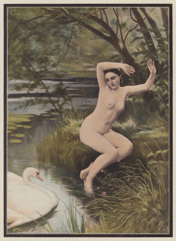Leda, Spartaanse prinses uit de Griekse mythologie door Albert (after) Aublet