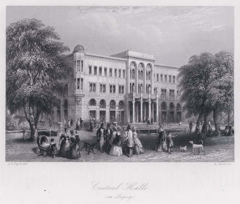 Centrale Halle, in Leipzig door Albert Henry Payne