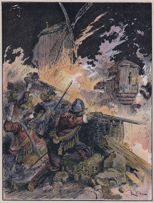 Illustratie voor Le Capitaine Bellormeau door en geïllustreerd door A Robida door Albert Robida