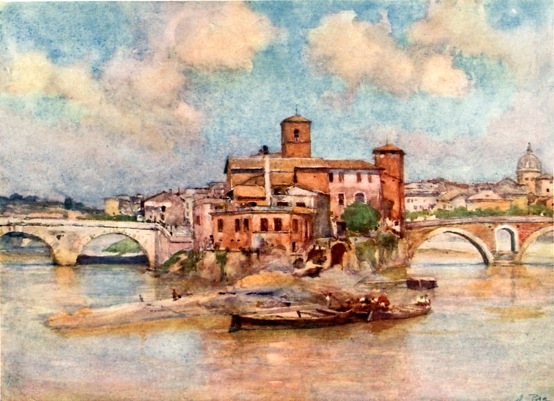 Eiland van de Tiber - de Isola Sacra door Alberto Pisa