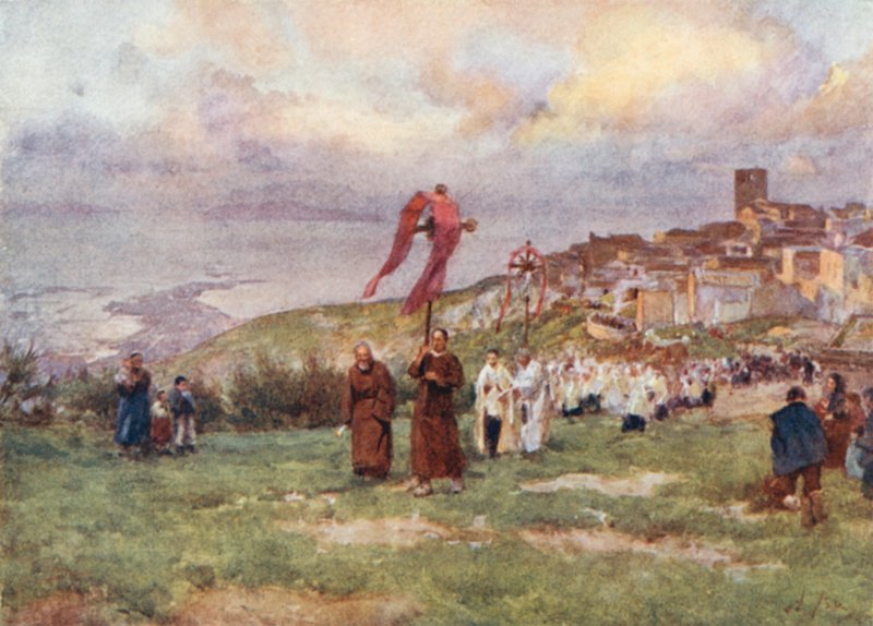 Processie, Monte San Giuliano door Alberto Pisa