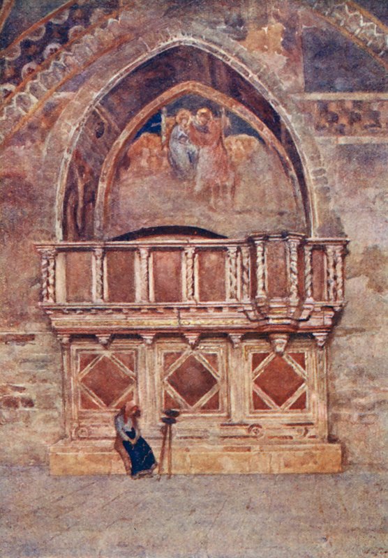 Preekstoel, Onderkerk, S Francesco, Assisi door Alberto Pisa