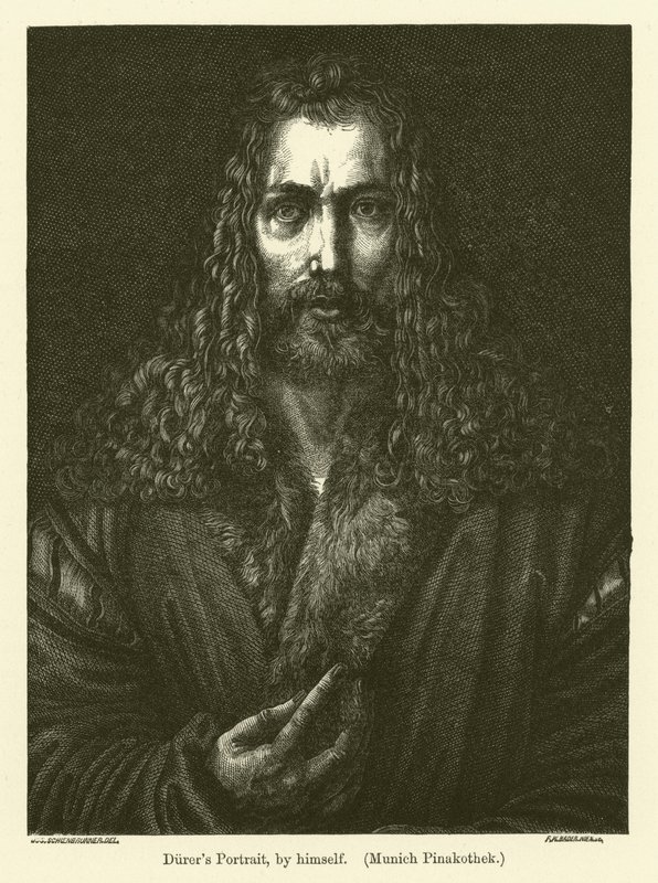 Zelfportret van Duitse schilder en graveur Albrecht Dürer door Albrecht Dürer