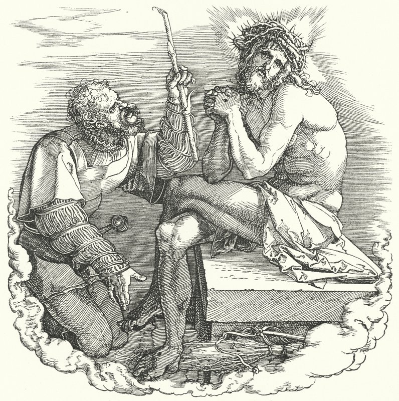 Titelpagina van De Grote Passie door Albrecht Durer, die de laatste dagen van Christus op aarde uitbeeldt door Albrecht (after) Durer or Duerer