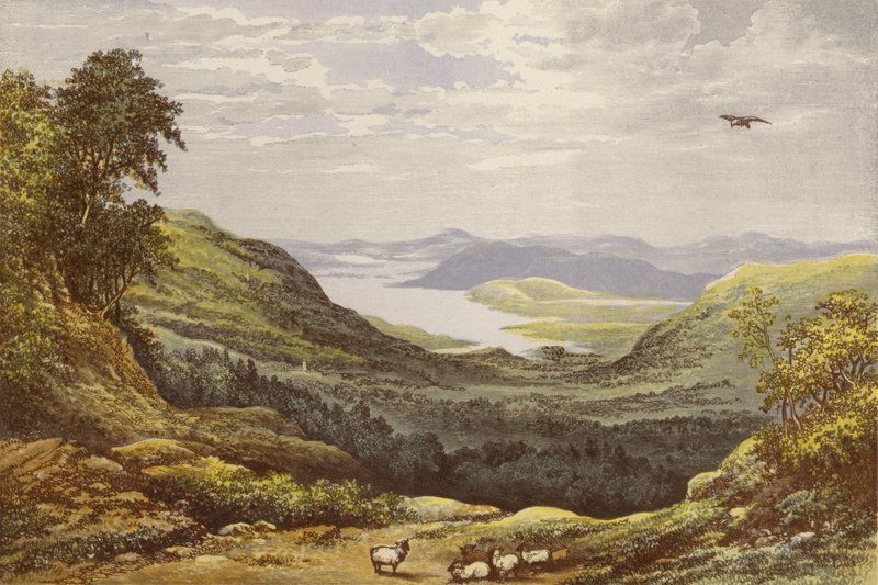 Windermere en Esthwaite door Alexander Francis Lydon