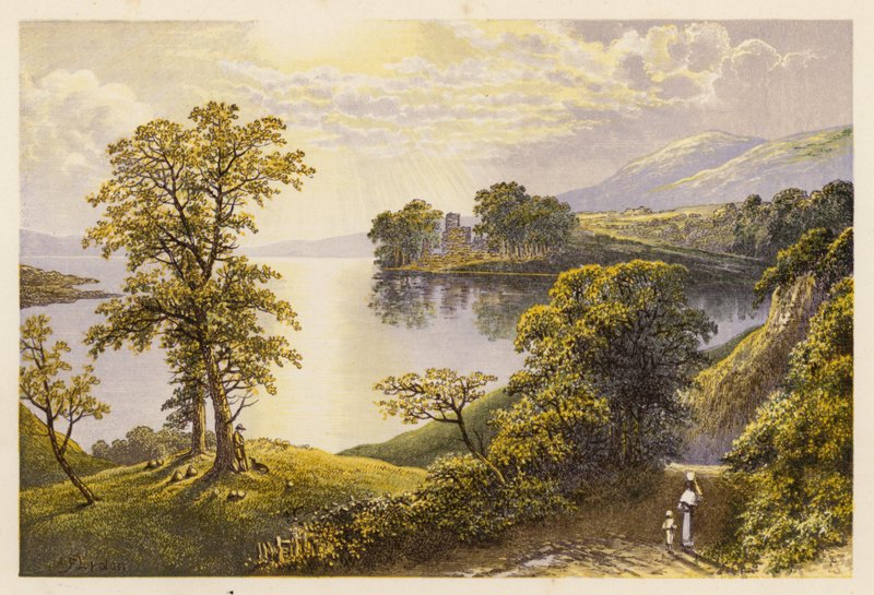 Schotse Loch Scenery: Lochmaben door Alexander Francis (after) Lydon
