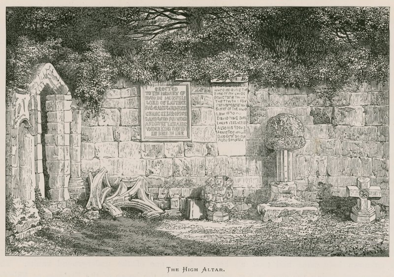 Dryburgh Abbey, Het Hoofdaltaar door Alexander Francis Lydon