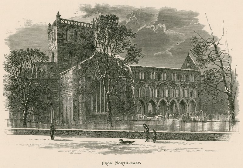 Jedburgh Abbey, Vanuit het Noordoosten door Alexander Francis Lydon