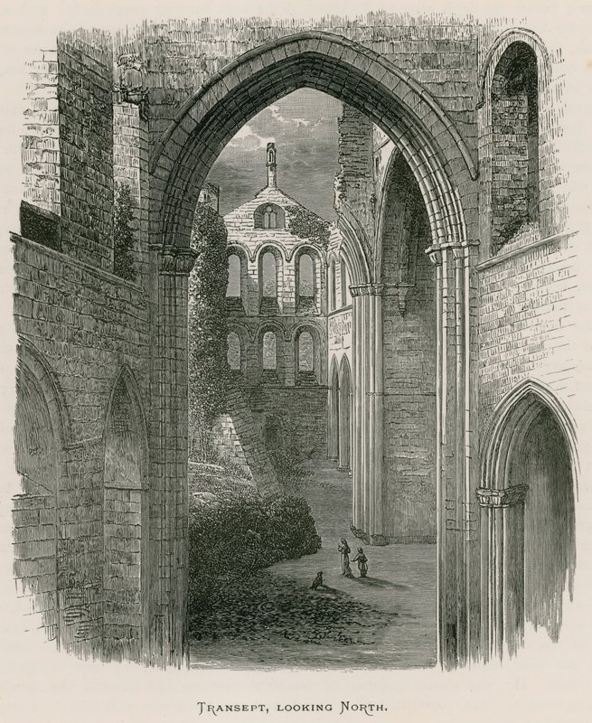 Kirkstall Abbey, Transept, kijkend naar het noorden door Alexander Francis Lydon