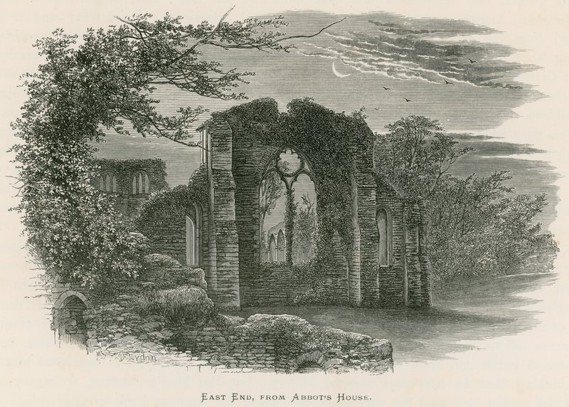 Netley Abbey, oostkant, vanaf het huis van de abt door Alexander Francis Lydon