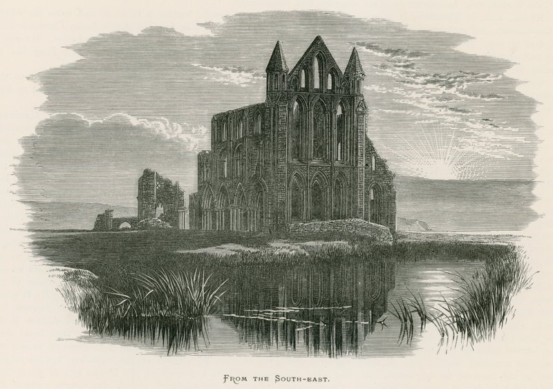Whitby Abbey, vanuit het zuidoosten door Alexander Francis Lydon